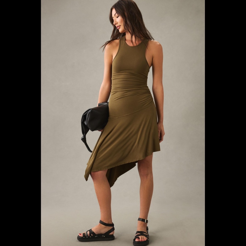 Daily Practice by Anthropologie Sleeveless Side-Ruched Dress